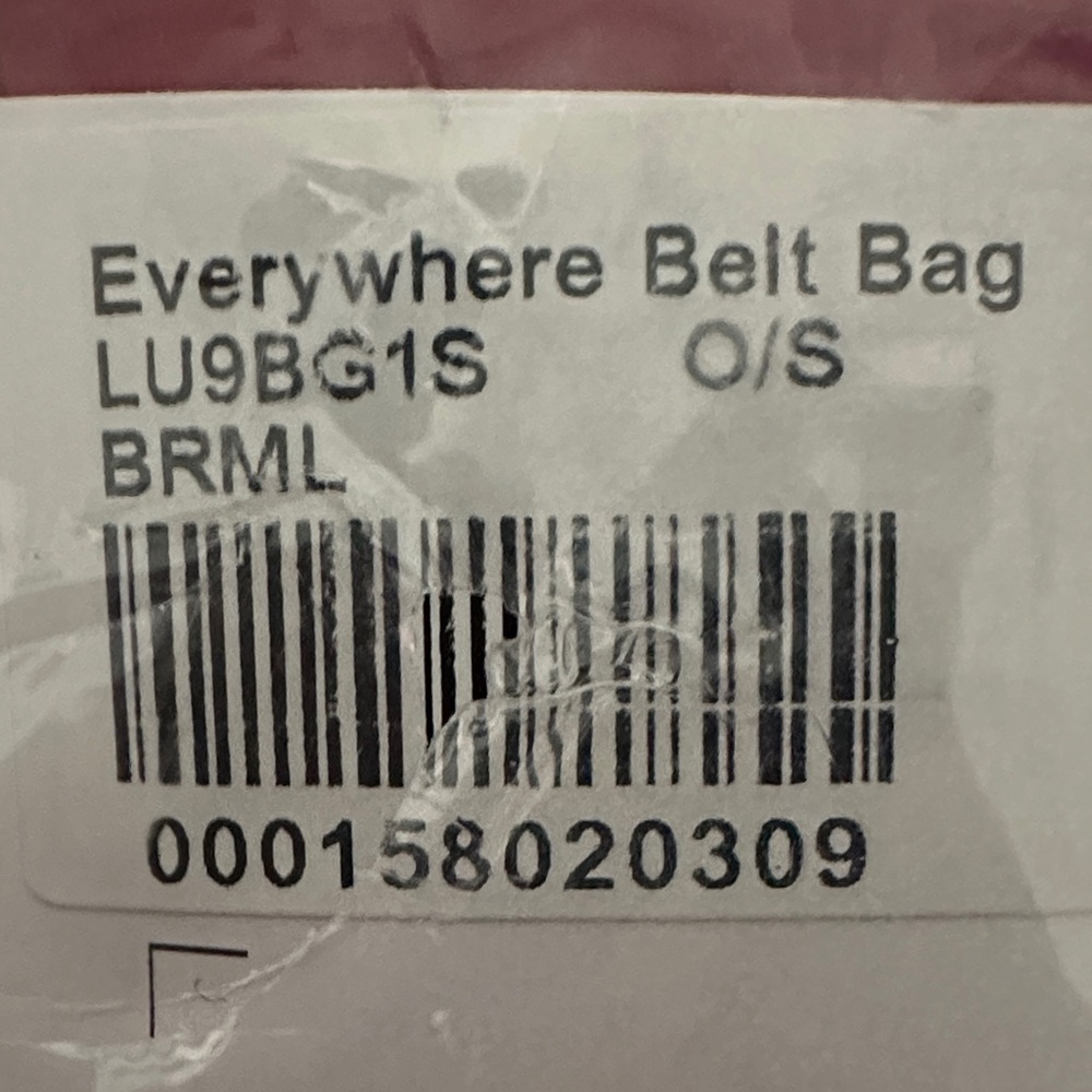 BRAND NEW UNOPENED- Lululemon Dark Pink Everywhere Belt Bag - Picture 4 of 4
